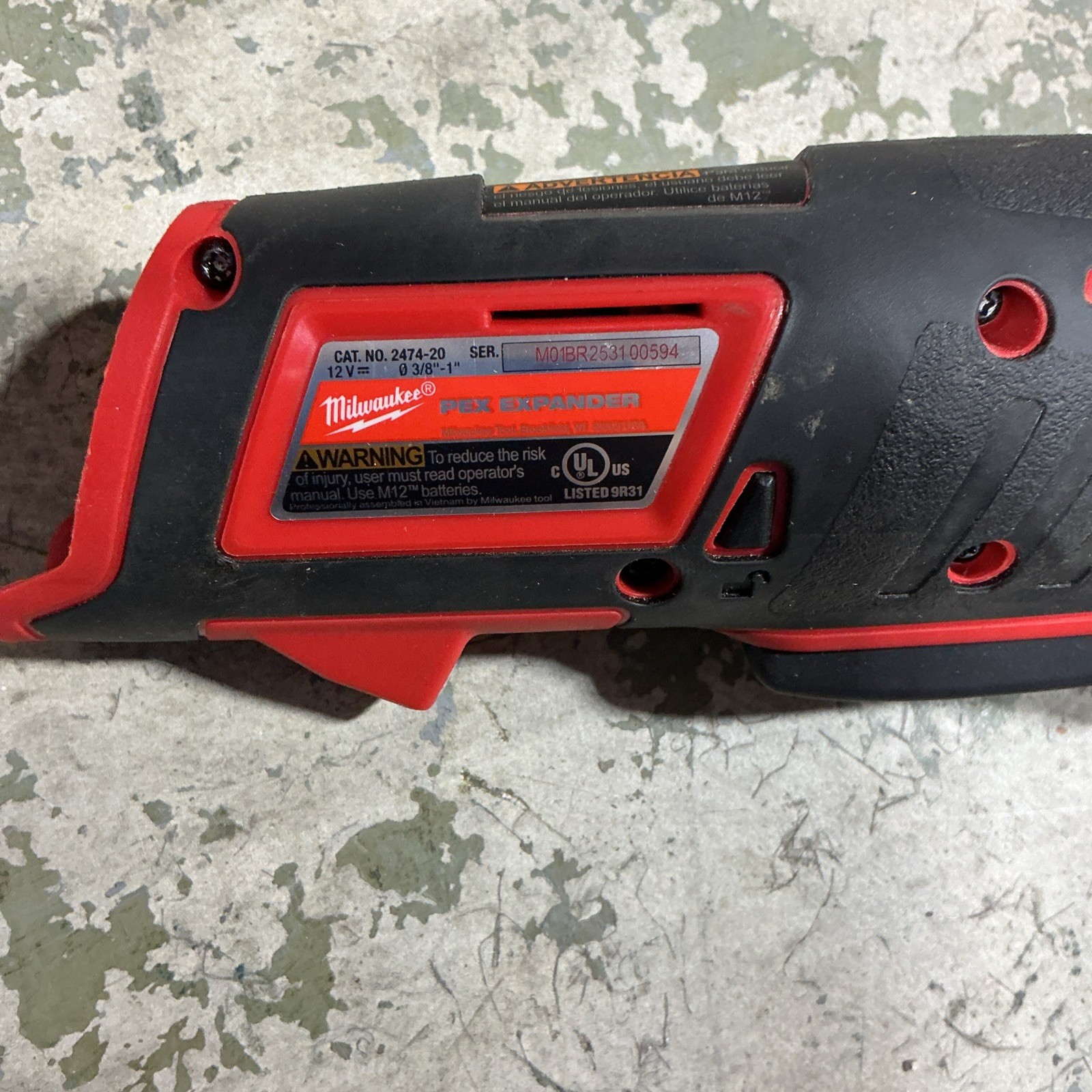 Milwaukee 2474-20 M12 12-Volt PEX Expander Tool Only
