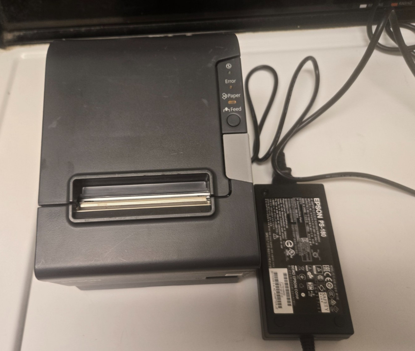 Epson Micros TM-T88V M244A Compact POS Thermal Receipt Printer w/AC Adapter