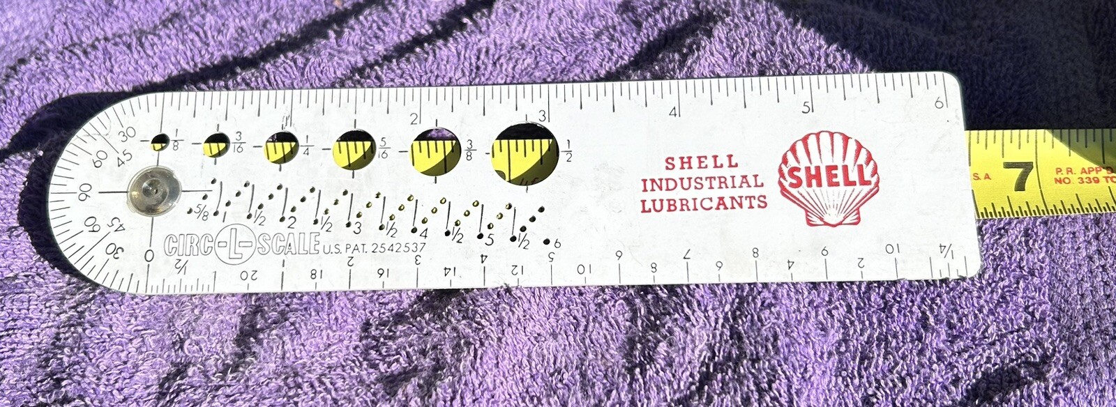 VTG Shell Oil Ruler Circ-L-Scale Shaw Barton Coshocton, OH - Industrial Advert