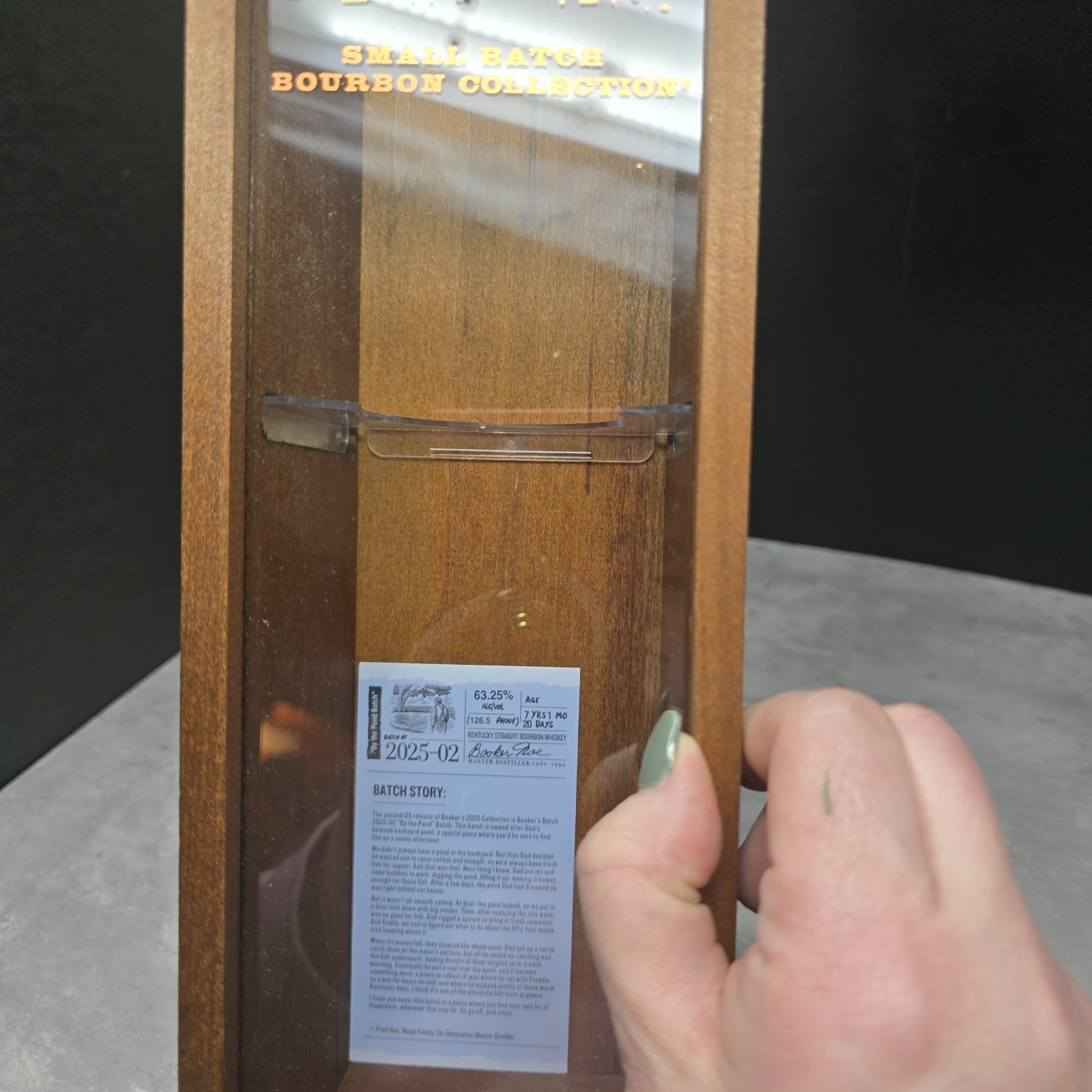 Booker's Small Batch Bourbon Collection Sliding Window *Empty* Wooden Box