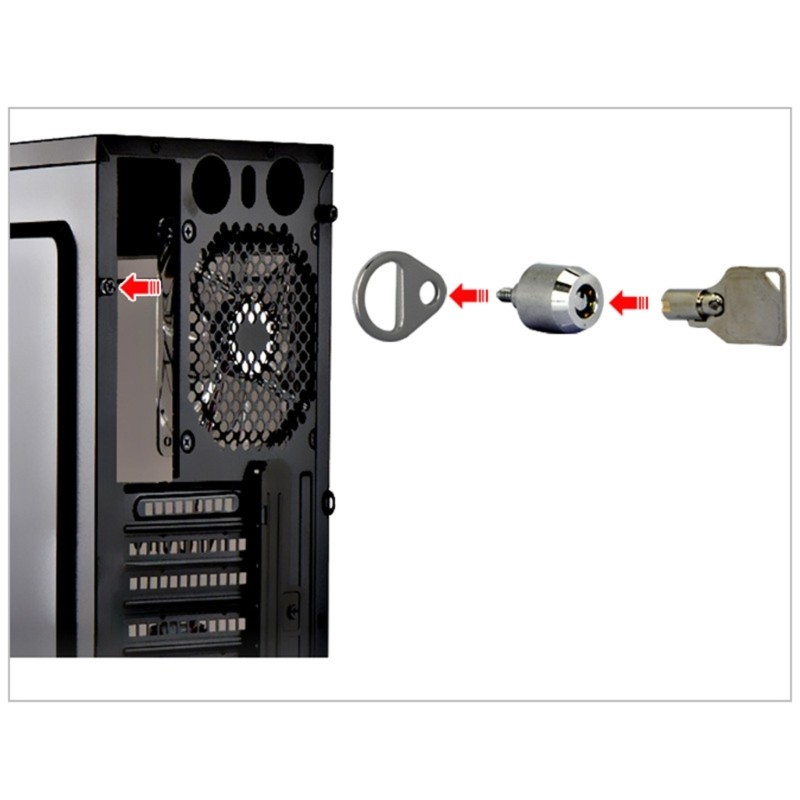 Anti-Theft Office PC Computer Desktop Keys Security Lock with Keys Computer Host