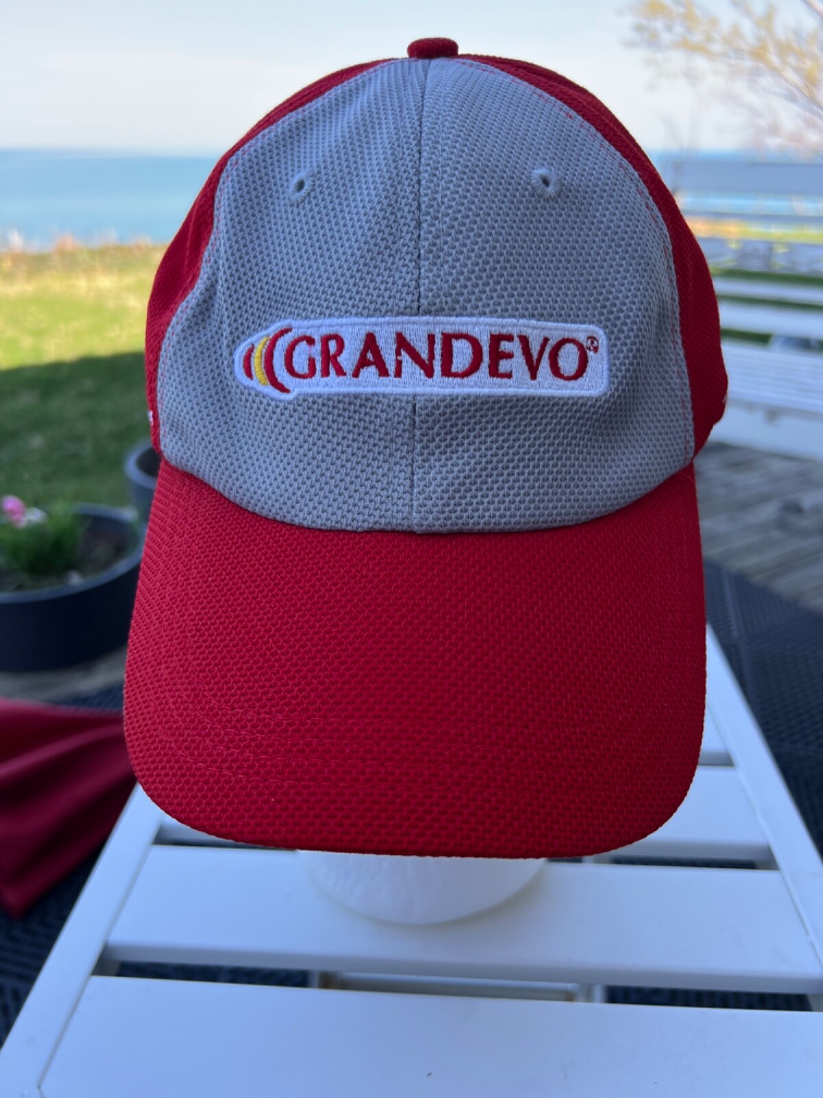 Grandevo Bioinsecticide Red Gray Marronebio.com EUC Hat Cap Strap Buckle