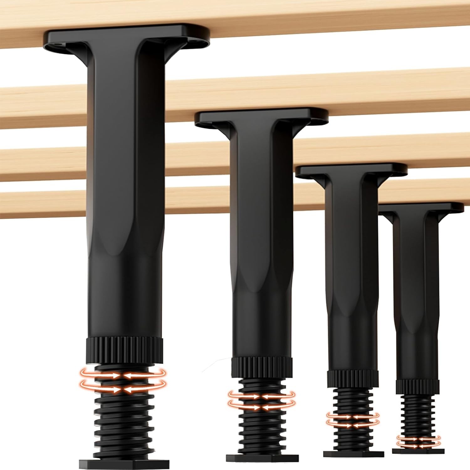 4PCS Adjustable Bed Frame Support Legs Heavy Duty Furniture Slat Center Support