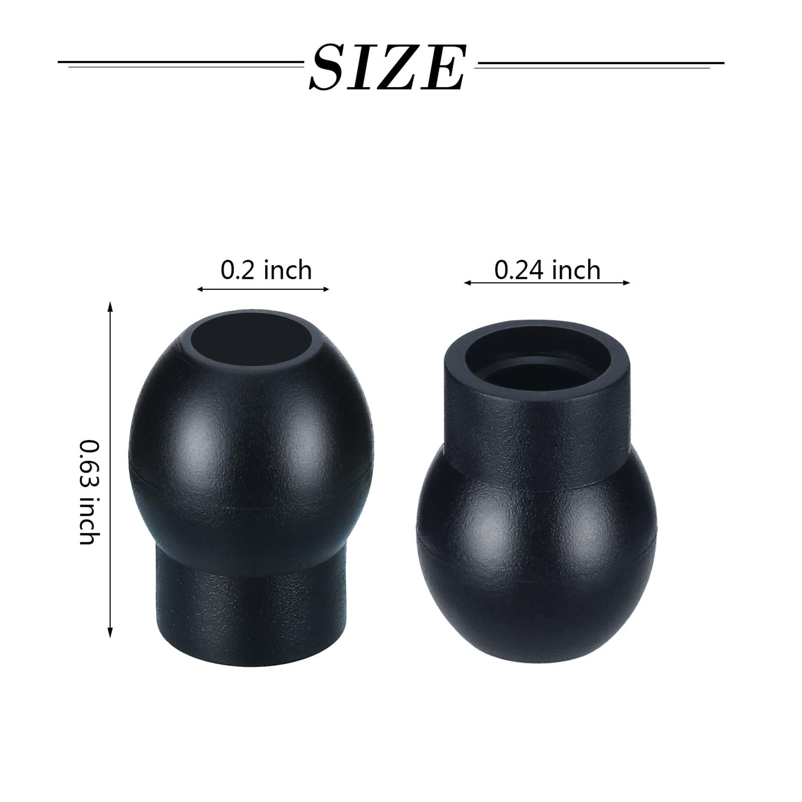 36 Replacement Ear Tips for Stethoscopes, Universal Soft-Sealing Earbuds, Black