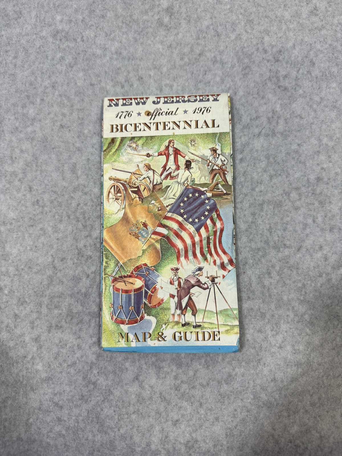 Vintage 1976 New Jersey Official Highway Map & Guide Bicentennial 1776-1976