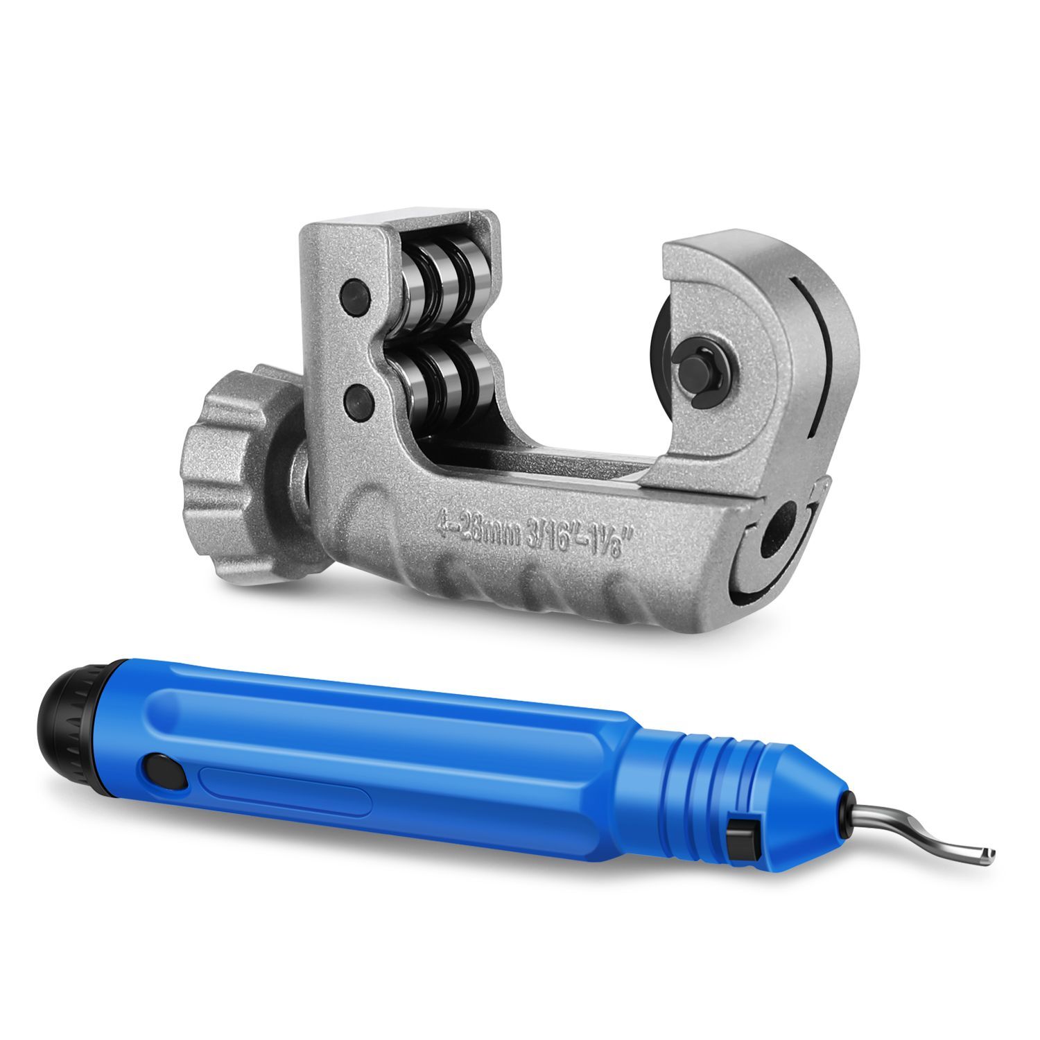 Mini Tube Cutter w/ Deburring Tool for Copper, Brass, Aluminum, Stainless Steel
