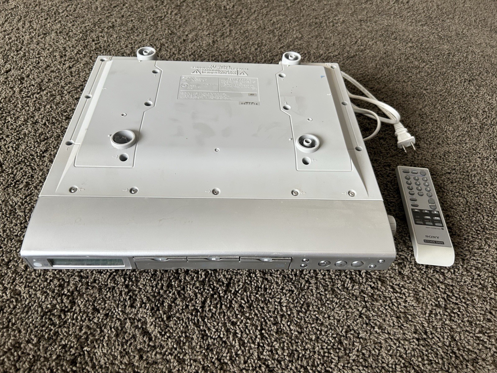 Sony ICF-CDK70 Under-Cabinet AM/FM Radio 3 CD Changer Player w/ Remote Working