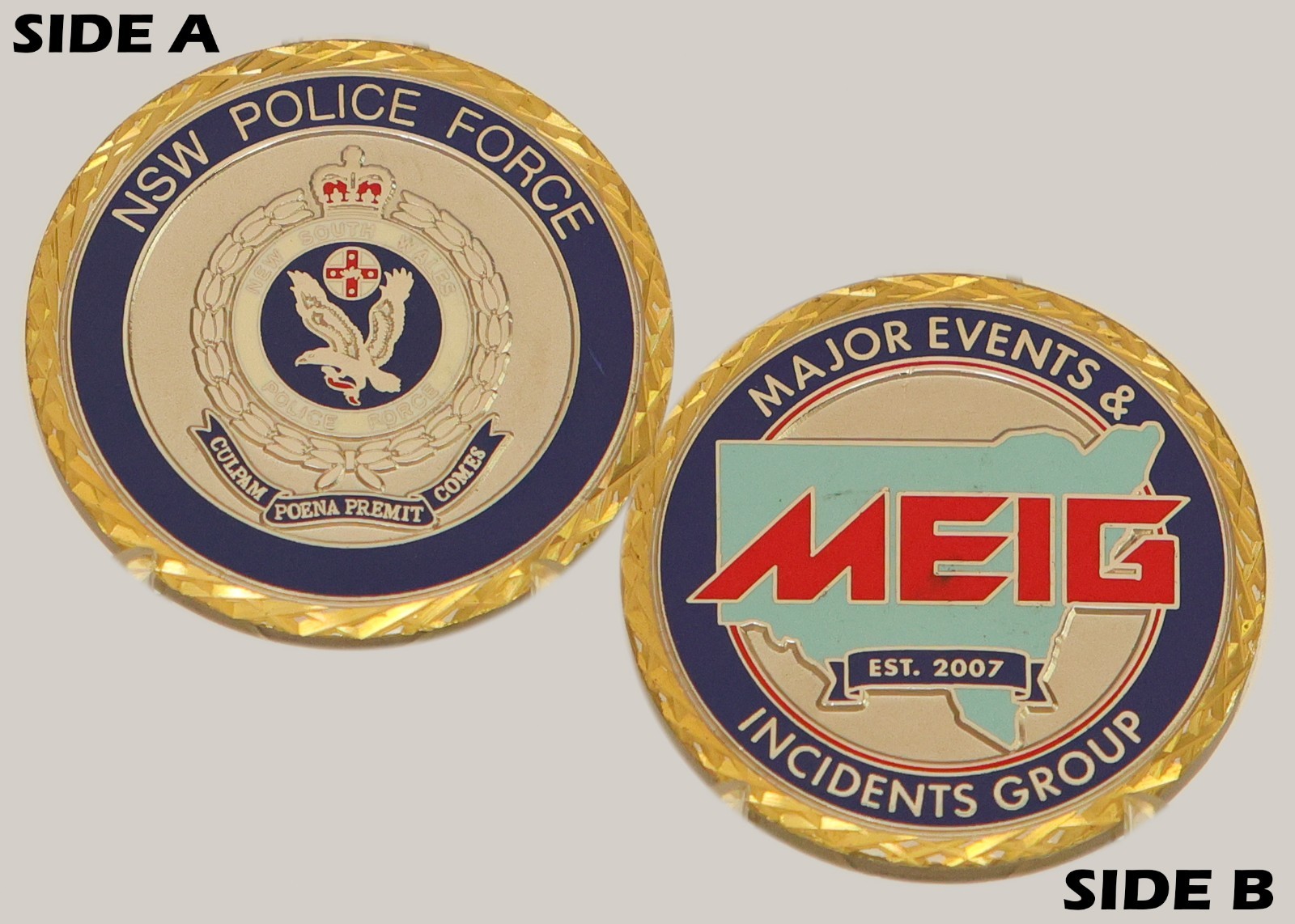 NSW Police Force MEIG Major Events Incidents Group Challenge Coin  M#4