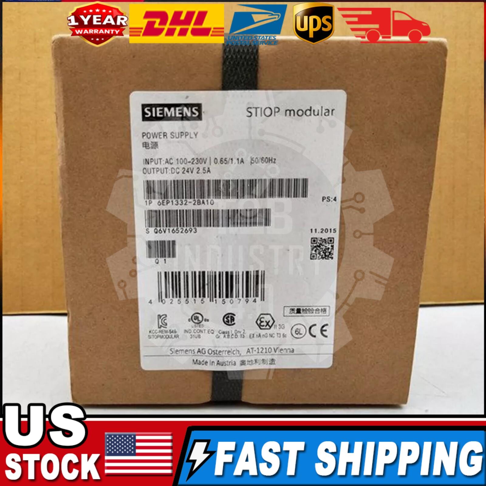 New Siemens 6EP1332-2BA10 SITOP 60 W Stabilized Power Supply 6EP1 332-2BA10