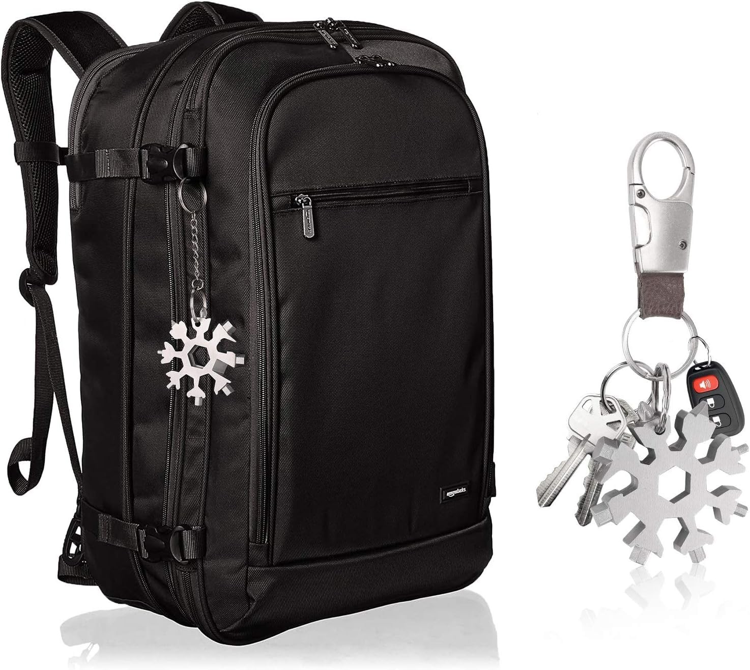 DOOGAXOO 18-in-1 Snowflake Multi Tool,Function Stainless Steel Sliver, Sliver