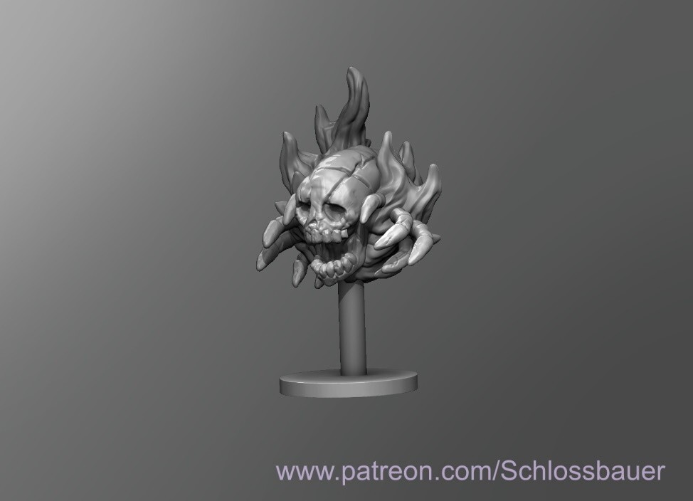 Demon Head CV Ghost Monster Manual 28mm Scale DND D&D Tabletop Miniature SB