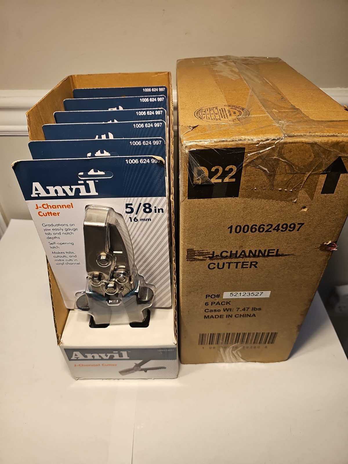 Anvil J-Channel Cutter 5/8" 16mm Vinyl Siding Tool 6 Pack
