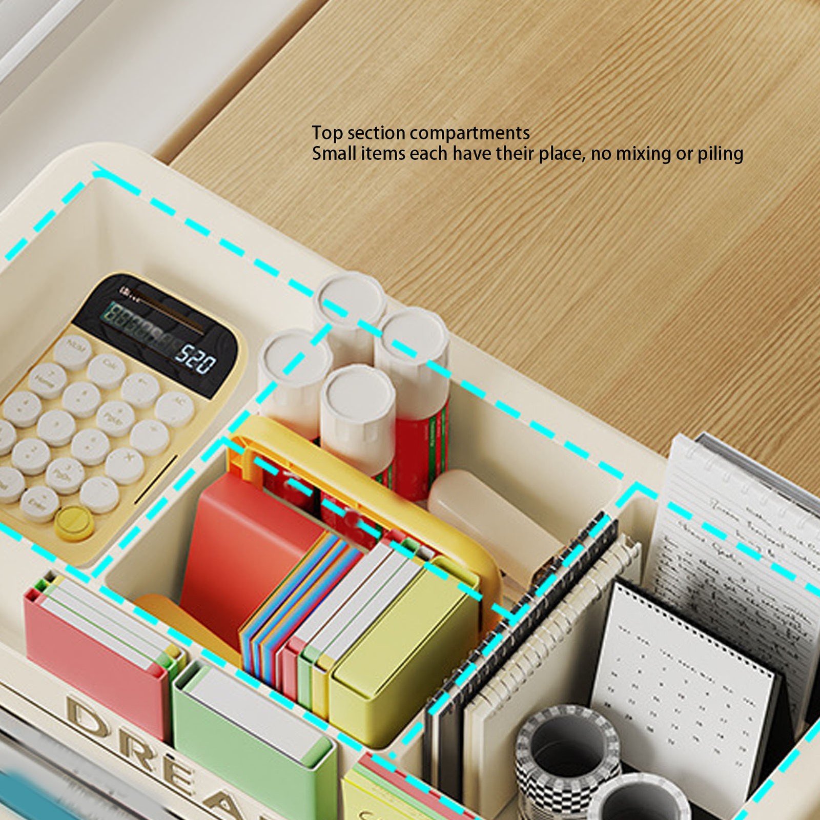 Rolling Book Cart 5 Tier Multi Functional Movable Storage Book Rack White