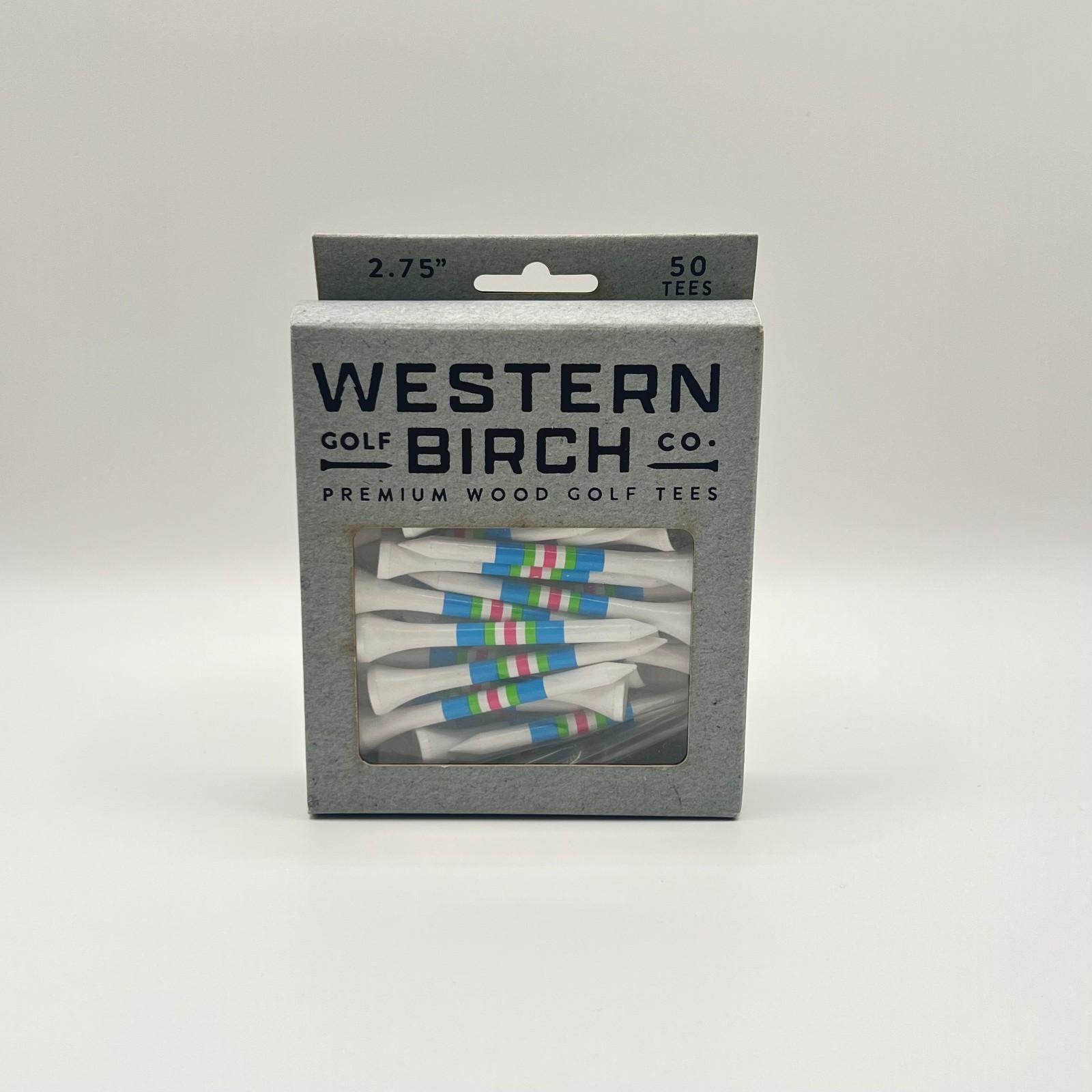 Western Birch Golf Company "Baby Blue Monster" Signature Striped Golf Tee- 2.75"