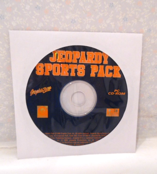 VINTAGE 1996 CD ROM SOFTWARE  " JEOPARDY SPORTS PACK "