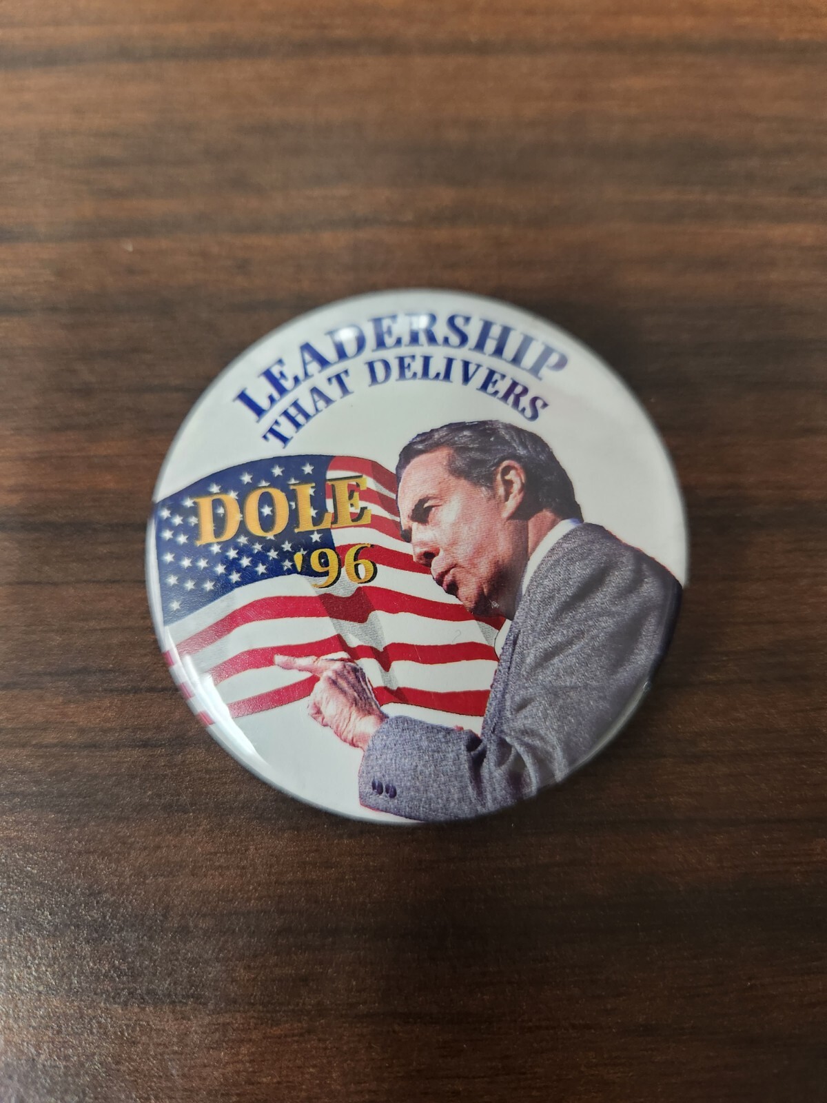 Vintage Bob Dole Republican Presidential Senator Campaign Pin Button