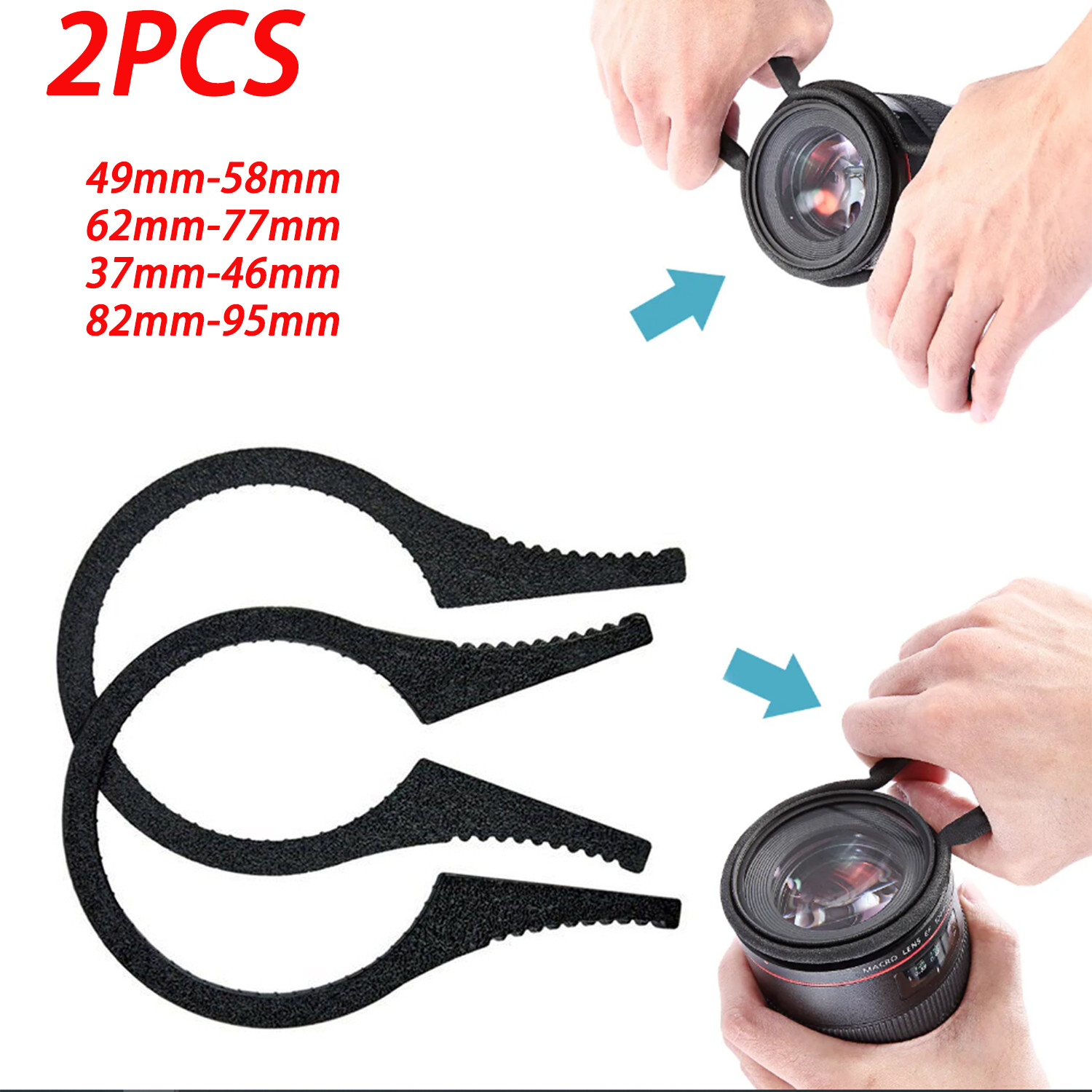 TWO Camera Lens Filter Wrench Kit For 49mm 58mm 62mm 77mm 82mm 95mm UV ND CPL US