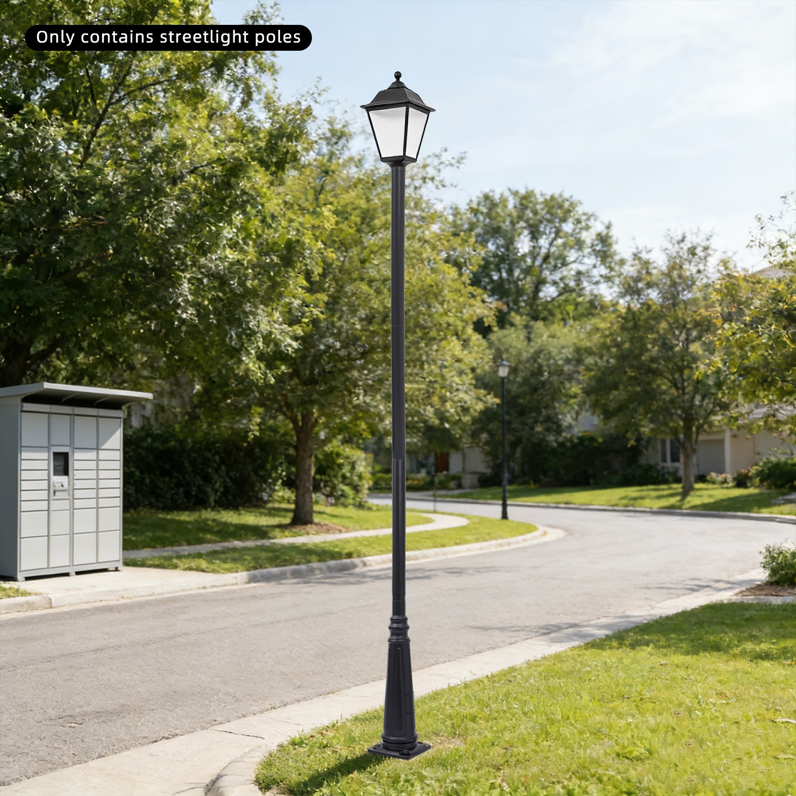 3.1m European Light Post,Split-Type Light Post,Floorstanding Outdoor Light Post