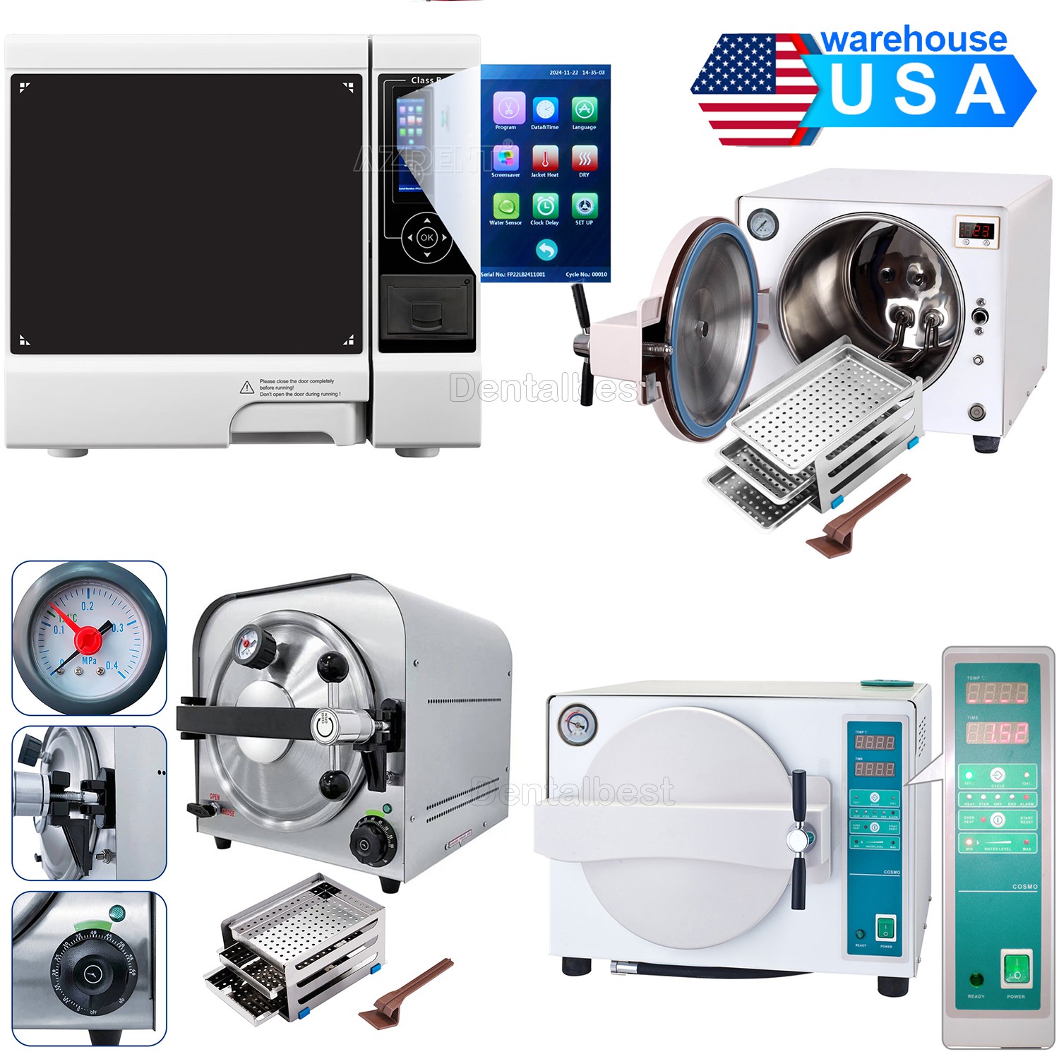 Dental Autoclave Steam Sterilization Sterilizer/Mobile Machine / Sensor Size 1/2