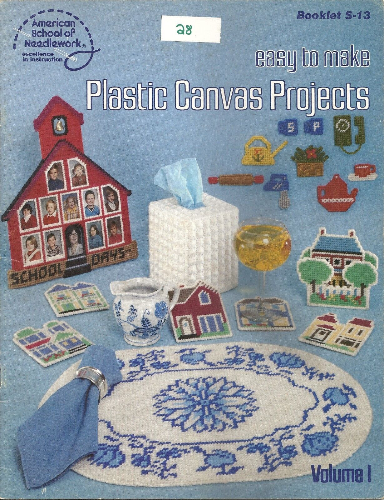 AMERICAN SCHOOL OF NEEDLEWORK EASY TO MAKE PLASTIC CANVAS PATTERN LEAFLET©1981