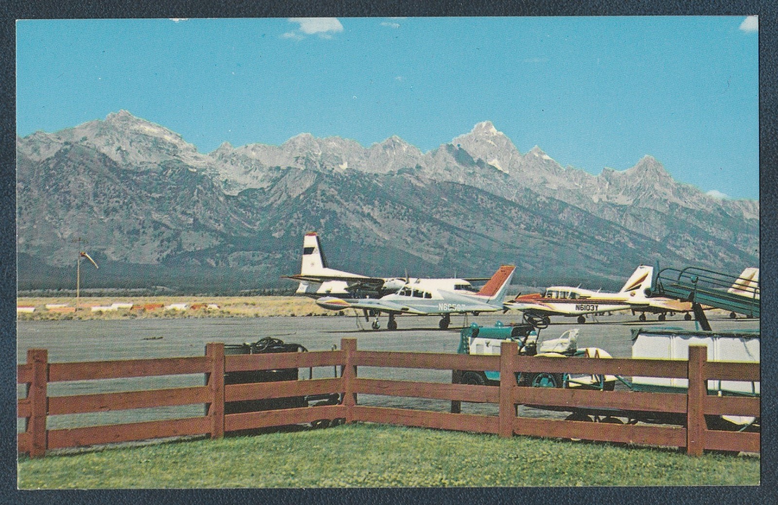 JACKSON HOLE AIRPORT JACKSON WYOMING POSTCARD