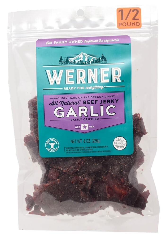 Werner Beef Jerky All Natural 8 Oz Original