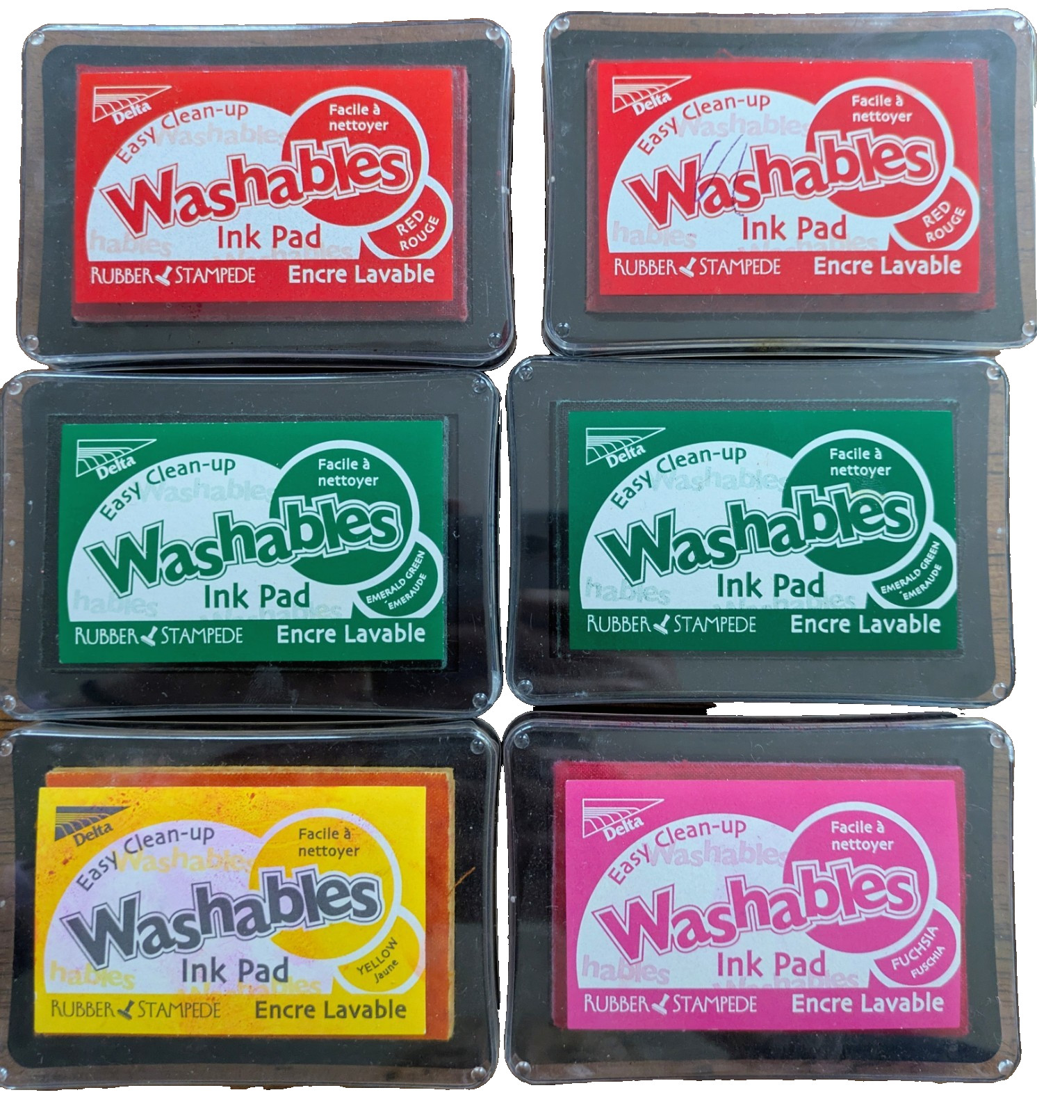 12 Craft Ink Pads, Black ReInker, Versamark Watermark Pad+ReInker VALUE BUNDLE