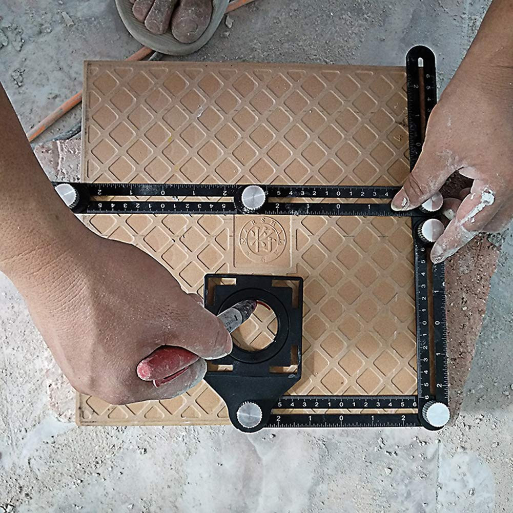 Aluminum Alloy Multi-Function Six-Fold Ruler Angle Finder Universal Angler Ruler