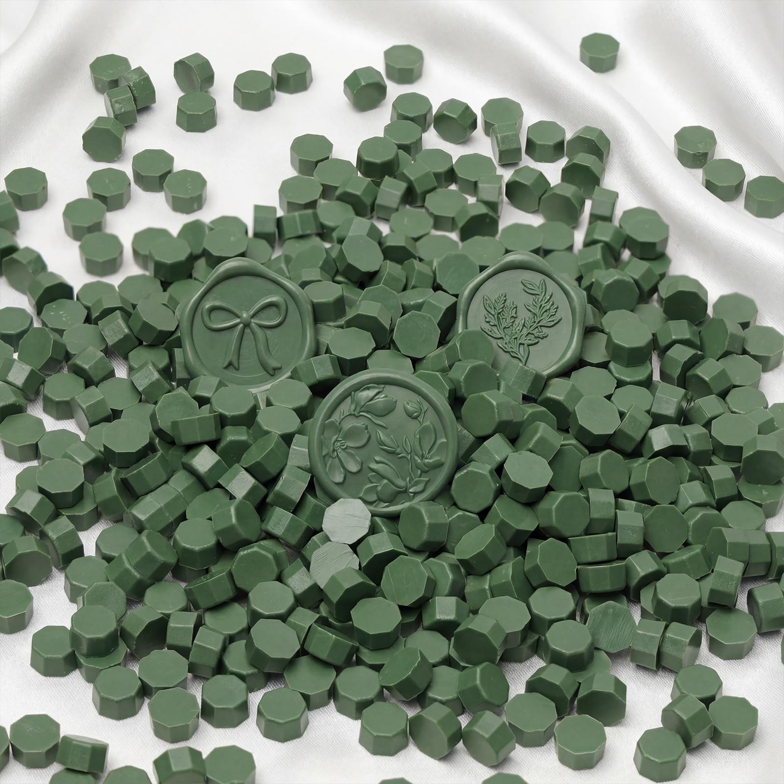 UNIQOOO 540 Pcs Dark Olive Green Sealing Wax Beads (540 pcs)