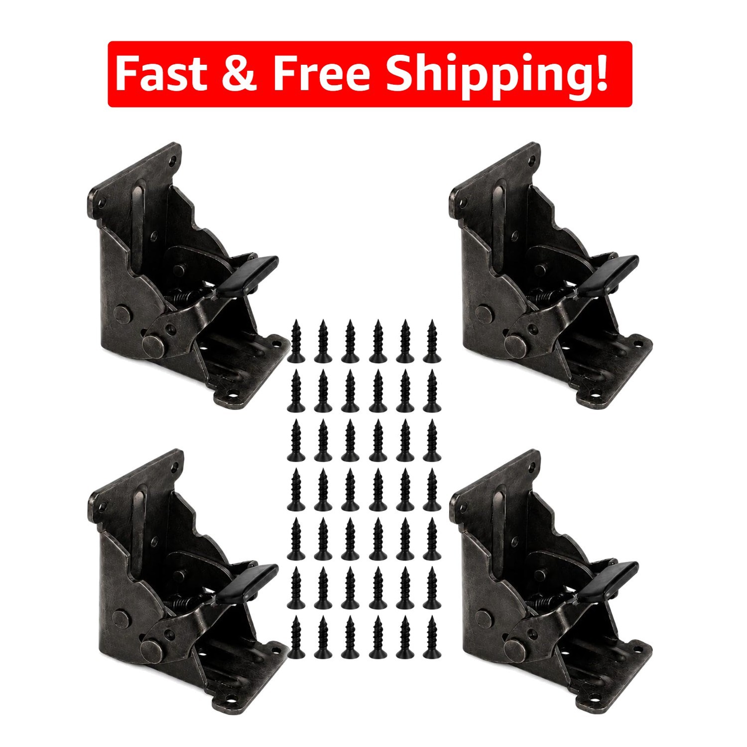 Bronze Finish Heavy Duty Folding Leg Brackets - Ideal for DIY Tables & Benches
