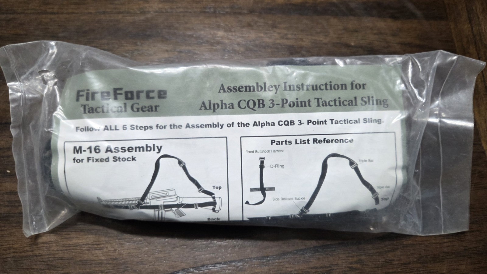 Fire Force Alpha CQB 3-Point Tactical Sling Ambidextrous Black