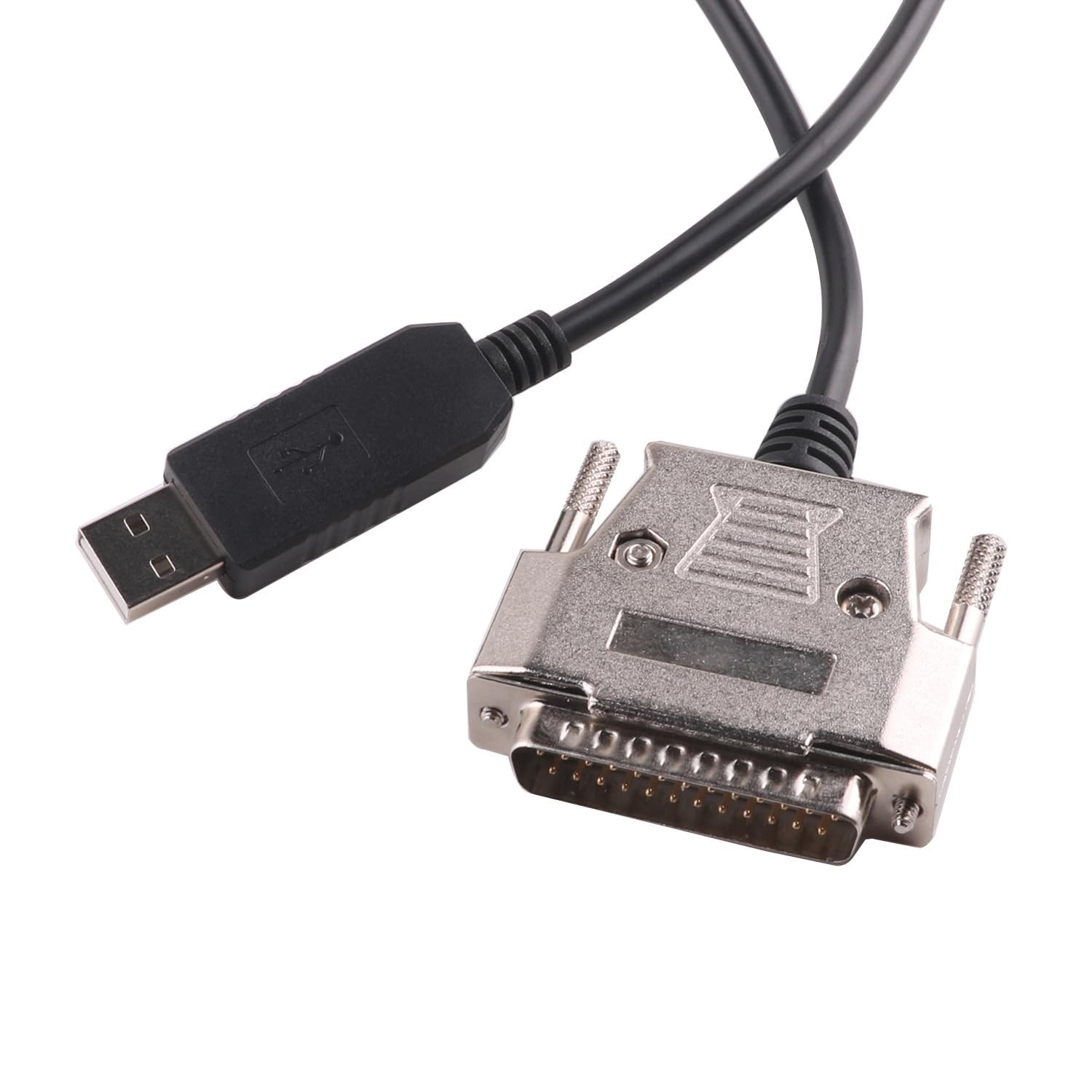 USB to DB25 RS232 Serial Adapter Converter Cable Null Modem FTDI Driver...