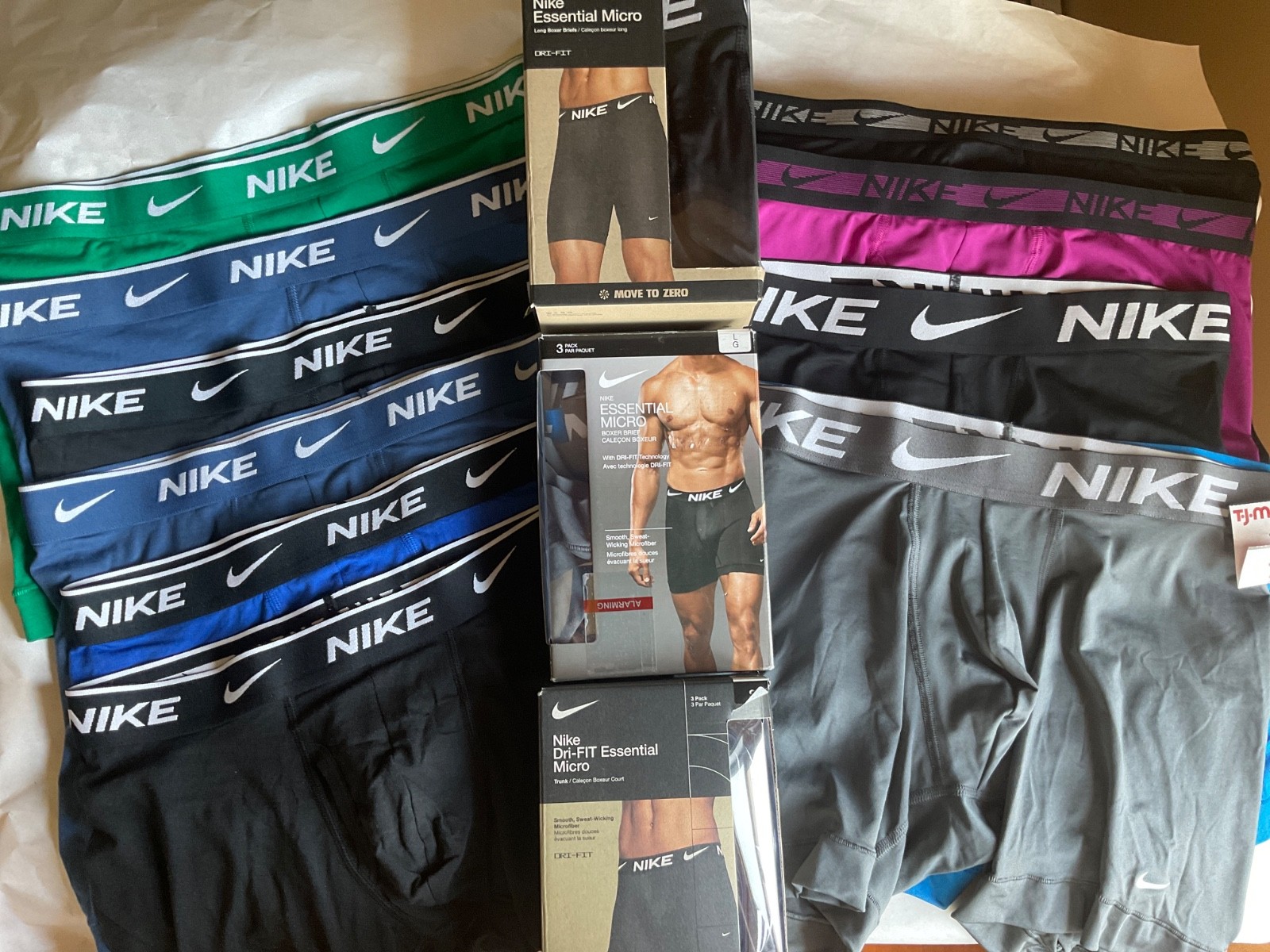 Nike Men Underwear Trunk Boxer Briefs New Black Blue Cotton or Microfiber Lot