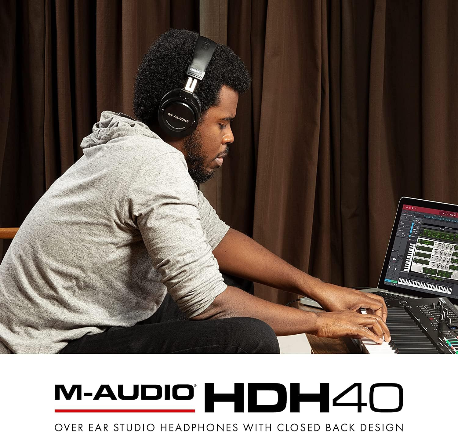 M-Track Solo USB Audio Interface with XLR Input plus over Ear