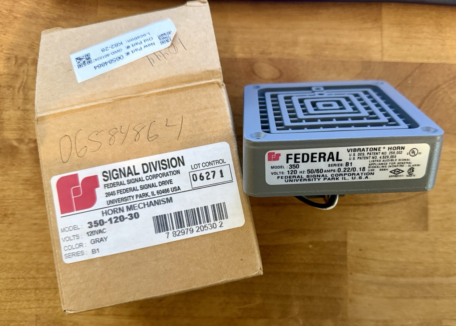 Federal Signal Vibratone Horn 350-120-30 (Series B1)