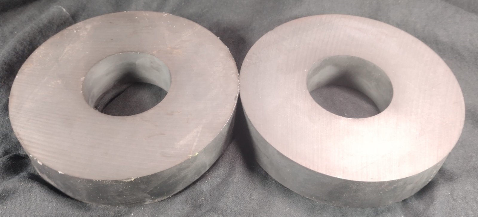 (2 pack) Large Ceramic Ferrite Ring Donut Magnets 4.5" | For Speakers & Science