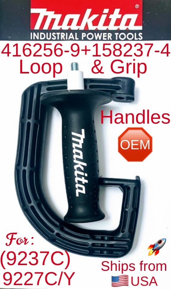 MAKITA 416256-9 + 158237-4 OEM Loop /Grip Handle Set for 9227CY (9237C) Polisher