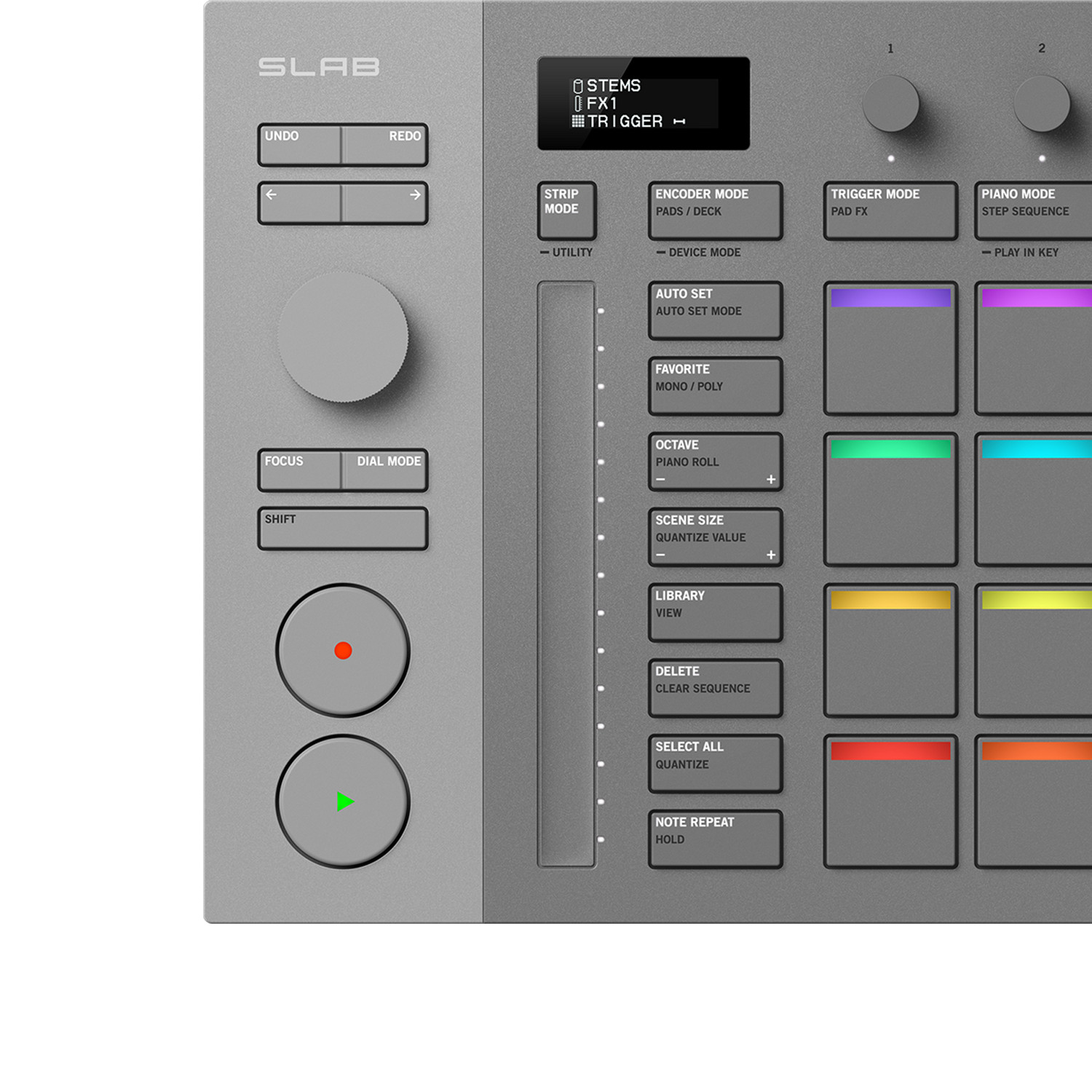 AlphaTheta SLAB MIDI Pad Controller For Serato Studio W/RGB indicator TouchStrip
