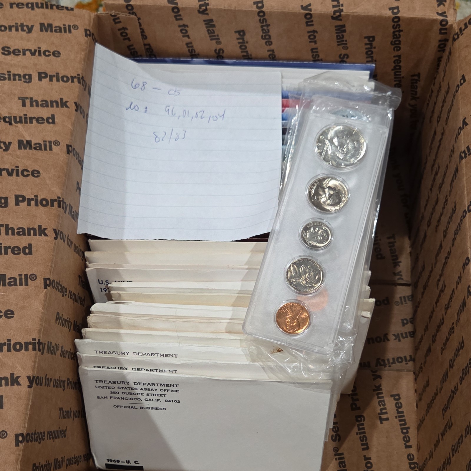 1968 to 2005 U.S. Mint Sets - 32 Sets. (NO 96, 01, 02, 04)