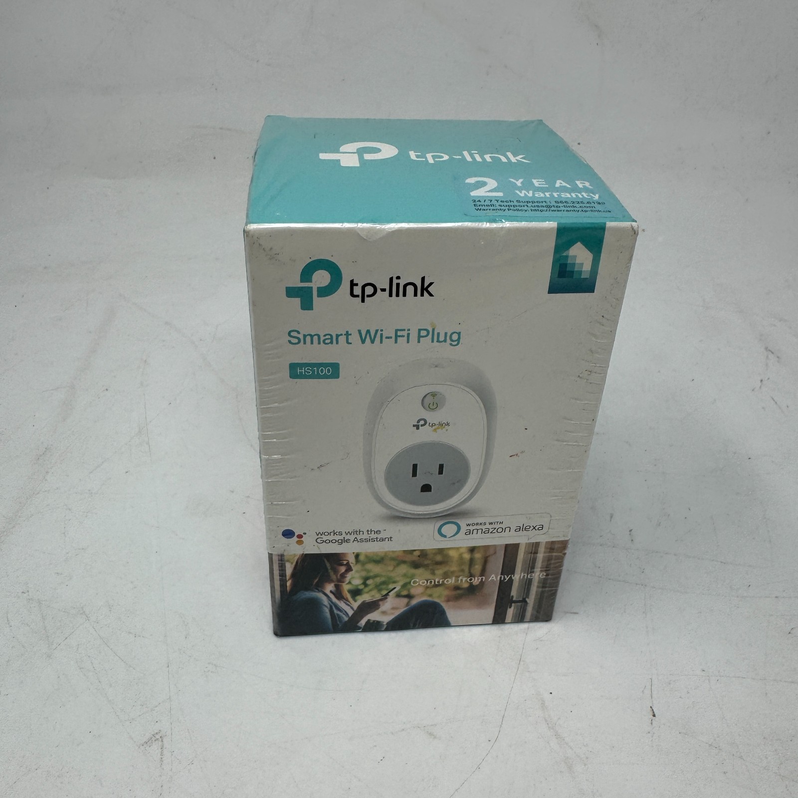TP-Link Kasa Smart HS100 WiFi Smart Plug, Classic 1-Pack White - Factory Sealed