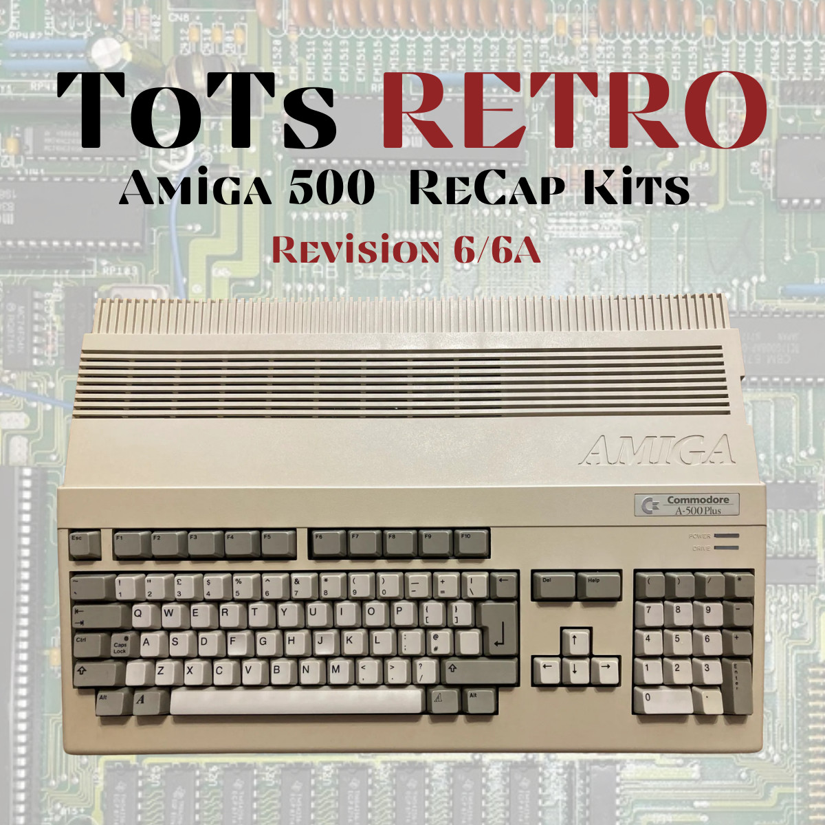 Commodore Amiga 500 Recap Capacitor Kits