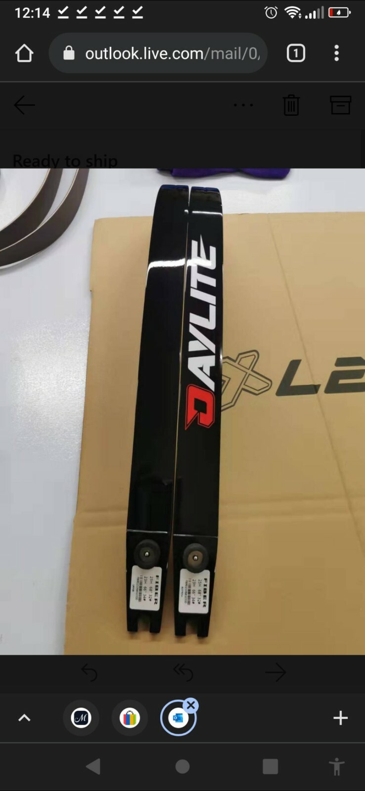 Daylite Olympic Archery Recurve (limbs only) -no riser -68"-30 Lbs Medium