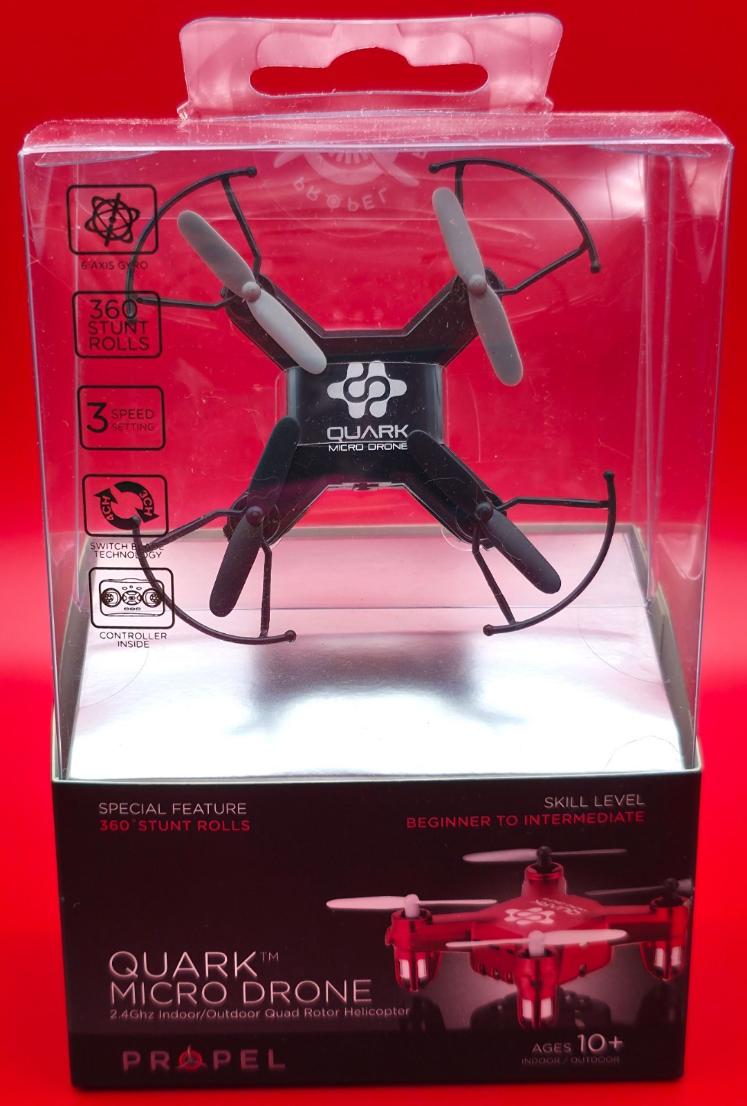 Propel Quark Micro Drone, an indoor/outdoor quadcopter New in Package