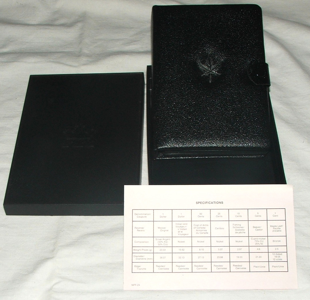 1985 Canada Proof Set 7 Coins Royal Canadian Mint 50% Silver Dollar.