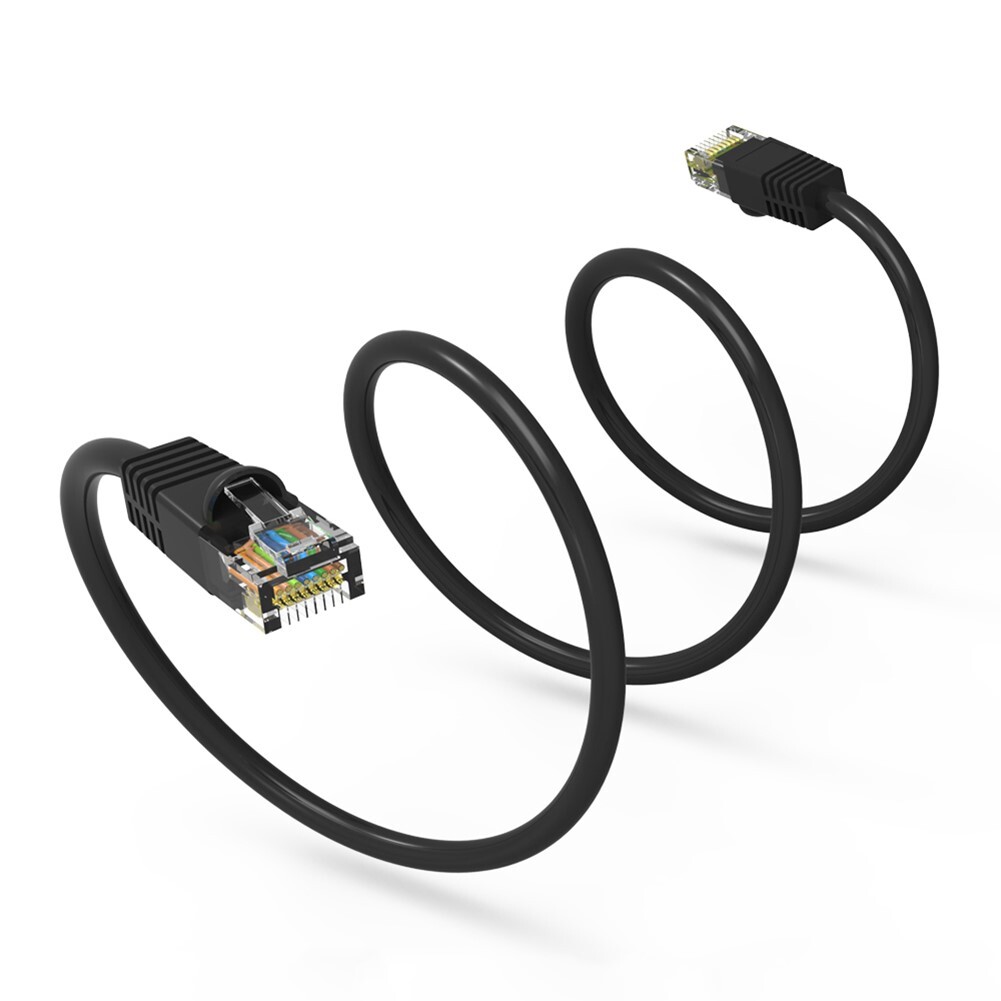 4FT Cat6 RJ45 Network LAN Ethernet UTP Snagless Patch Cable 24AWG Copper Black