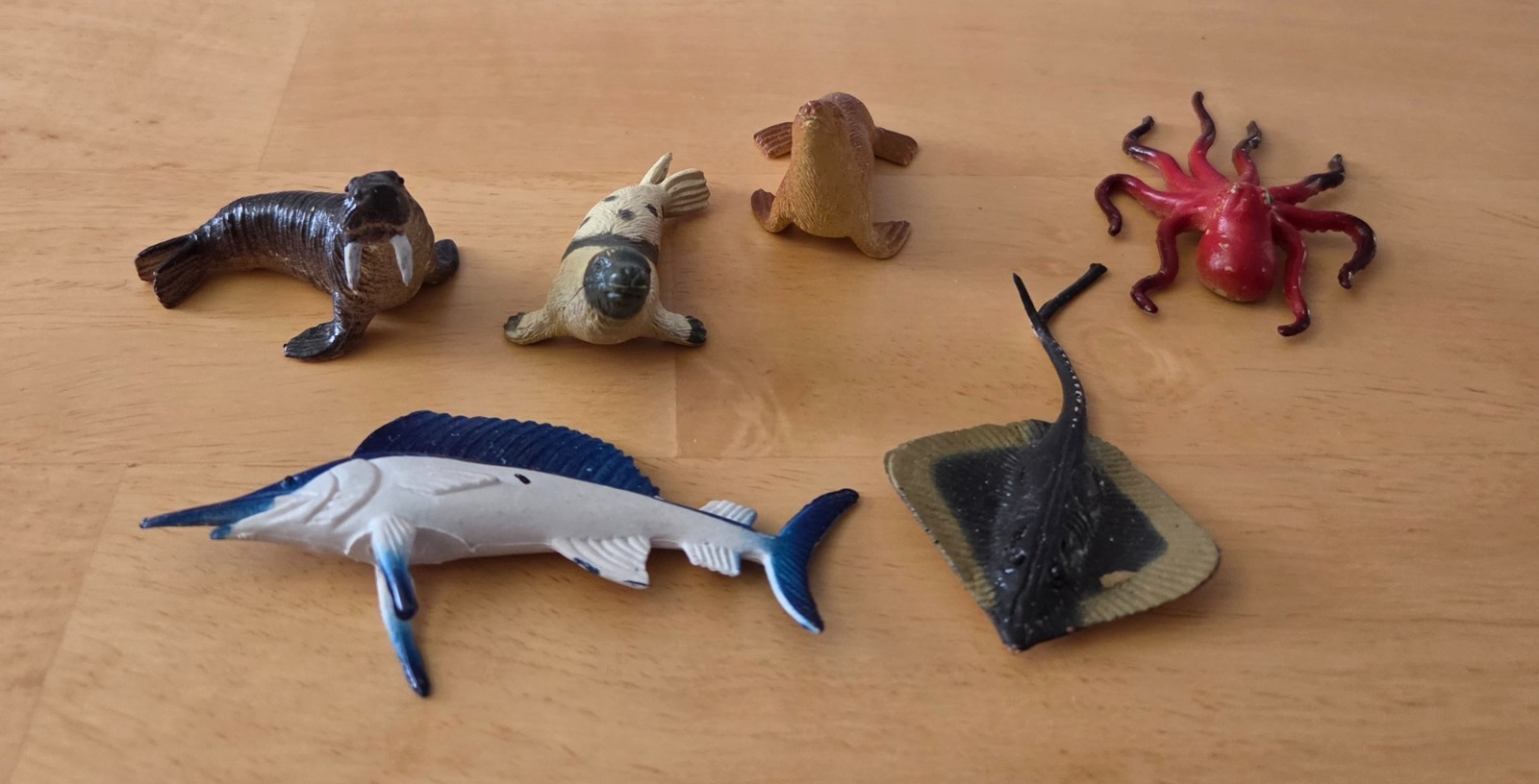 Ocean/Sea Life Animals -Walrus, Harp Seal, Sea Lion, Stingray, Sailfish, Octopus