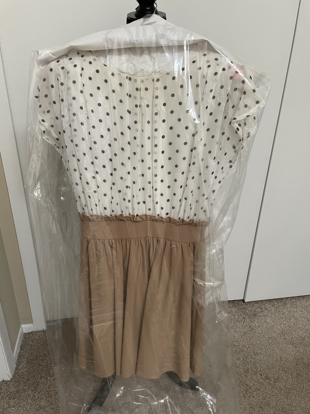 Rope Picnic Polka Dot and Tan Dress