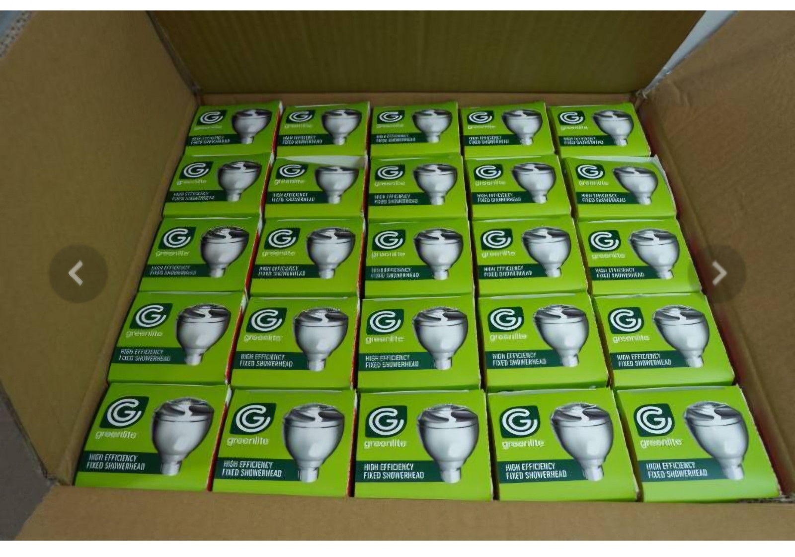 50 Greenlite fixed mount Water Conserving shower heads Chrome