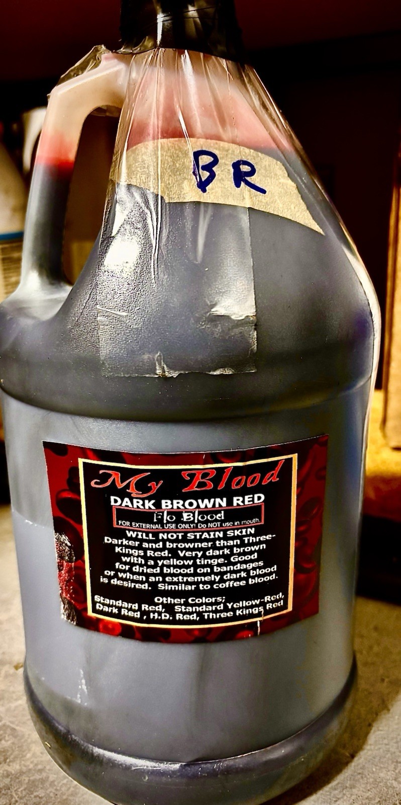 Movie Quality Professional F/X - My Blood Flo Blood Dark Brown Red - One Gallon