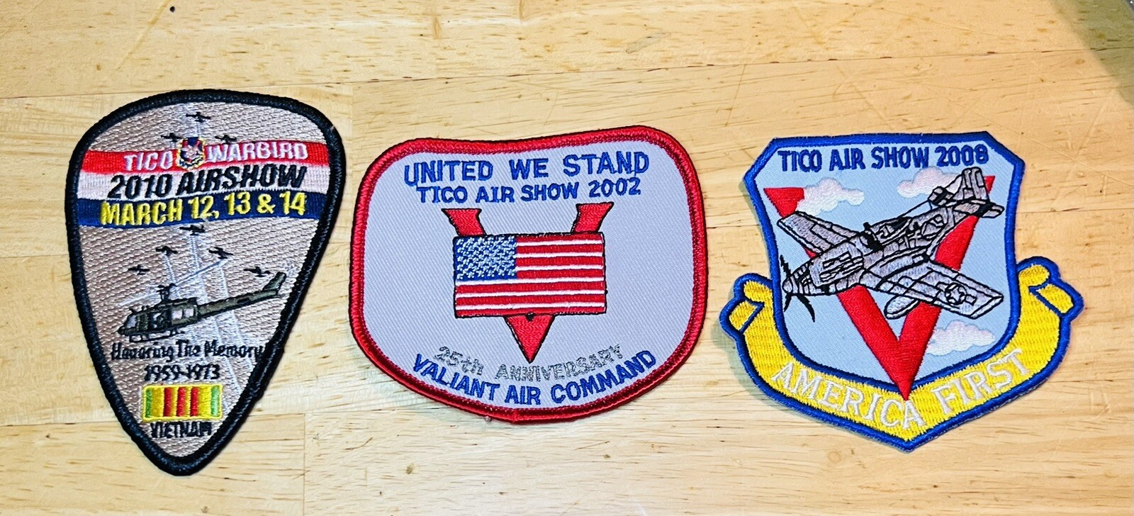 TICO WARBIRD AIRSHOWS 2002, 2008, 2010 Patches